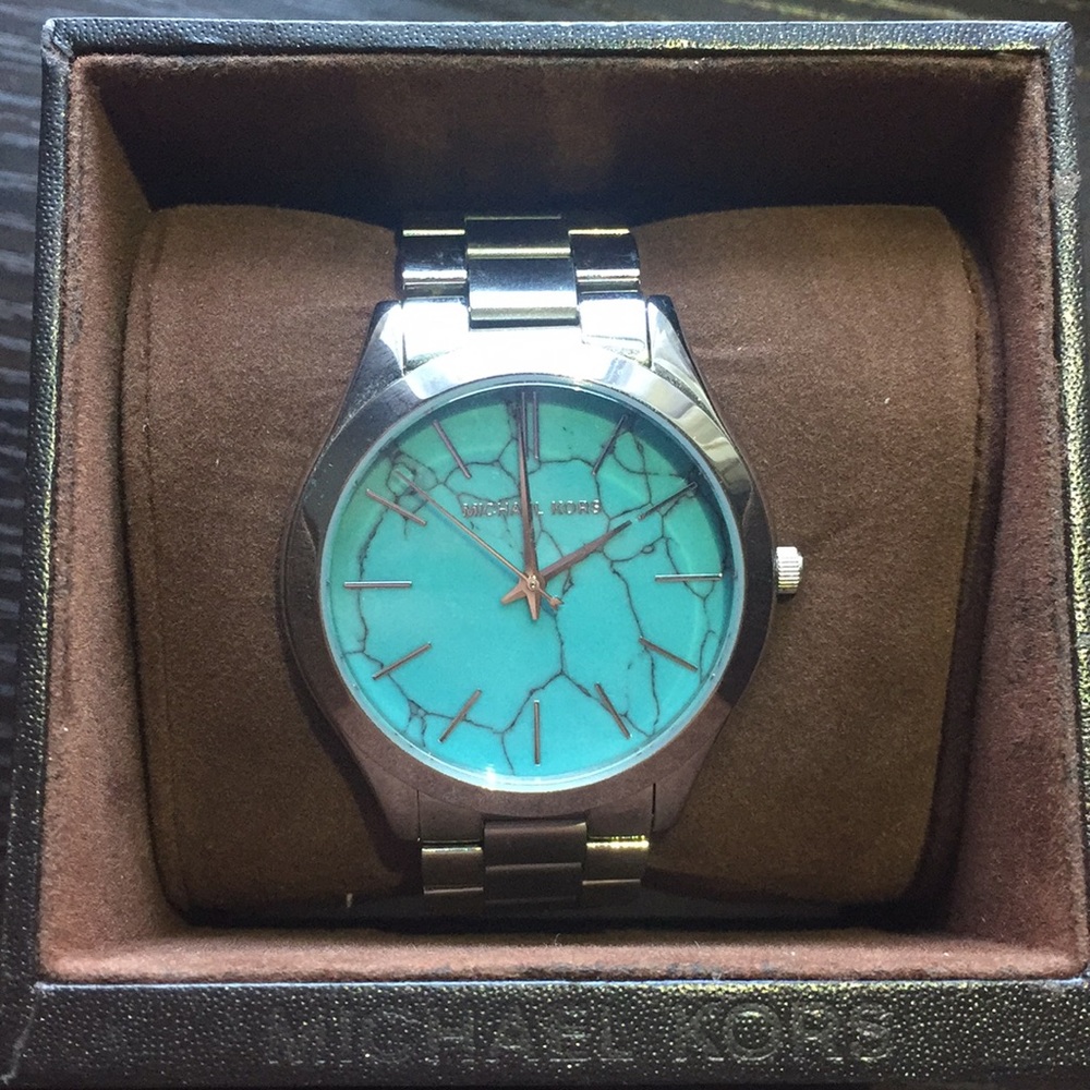 Authentic Michael Kors Turquoise Watch (Women)